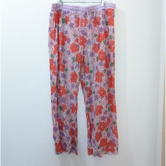 BP Floral Lace Drawstring Cover Up Pants, Women's 2X - Picture 1 of 9